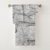 Graue Marmorplatte Badhandtuch Set (Insitu)