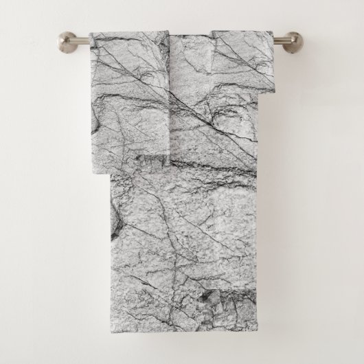 Graue Marmorplatte Badhandtuch Set (Insitu)