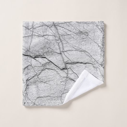 Graue Marmorplatte Badhandtuch Set (Waschlappen)