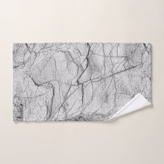 Graue Marmorplatte Badhandtuch Set (Handtuch)