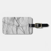 Graue Marmorplatte Gepäckanhänger (Vorderseite horizontal)