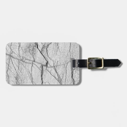 Graue Marmorplatte Gepäckanhänger (Vorderseite horizontal)