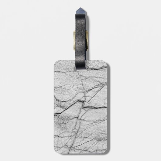 Graue Marmorplatte Gepäckanhänger (Rückseite vertikal)
