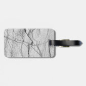 Graue Marmorplatte Gepäckanhänger (Rückseite horizontal)