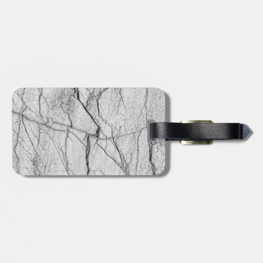 Graue Marmorplatte Gepäckanhänger (Rückseite horizontal)