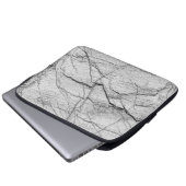 Graue Marmorplatte Laptopschutzhülle (Vorne Knopf)