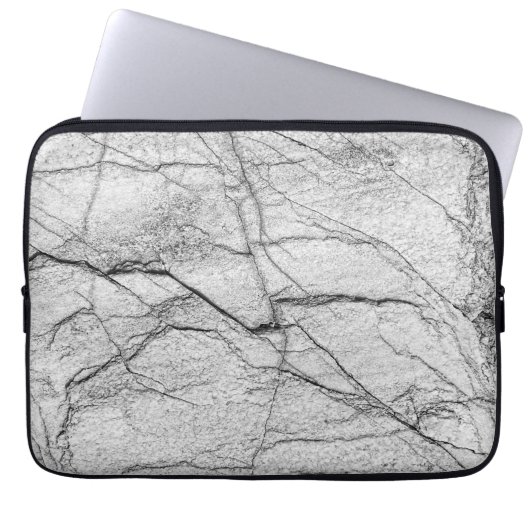 Graue Marmorplatte Laptopschutzhülle (Vorderseite)