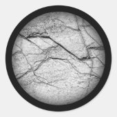 Graue Marmorplatte Runder Aufkleber (Vorderseite)