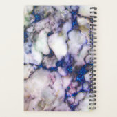 Graue Marmorsteine und blauer Glitzer Planer (Rückseite)