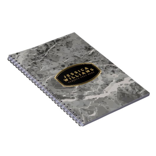 Graue Marmorsteinmuster Textur Print 2 Notizblock (Rechte Seite)