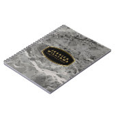 Graue Marmorsteinmuster Textur Print 2 Notizblock (Linke Seite)