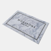 Graue Marmorstone Textur Fußmatte (Schrägansicht)