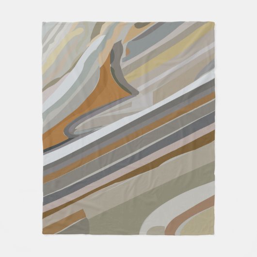 Graue Marmorstreifen Fleecedecke (Vorderseite)