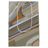 Graue Marmorstreifen Mittlere Geschenktüte (Rückseite)