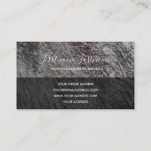 Graue Marmorstruktur in Monogramm Visitenkarte (Rückseite)