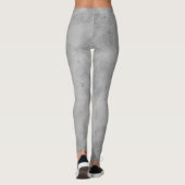 Graue Marmortextur Minimalistischer Stein Leggings (Rückseite)