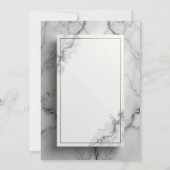 Graue Marmorwirkung Einladung zur Hochzeit (Rückseite)