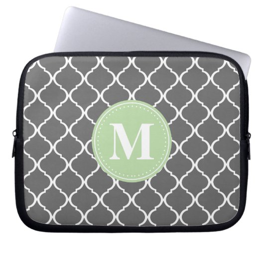 Graue marokkanische Gitterwinde Laptopschutzhülle (Vorderseite)