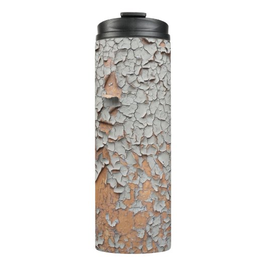 Graue Mauerfarbe Thermosbecher (Vorderseite)