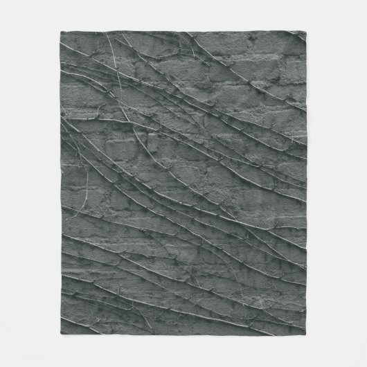 Graue Mauerziegel Fleecedecke (Vorderseite)
