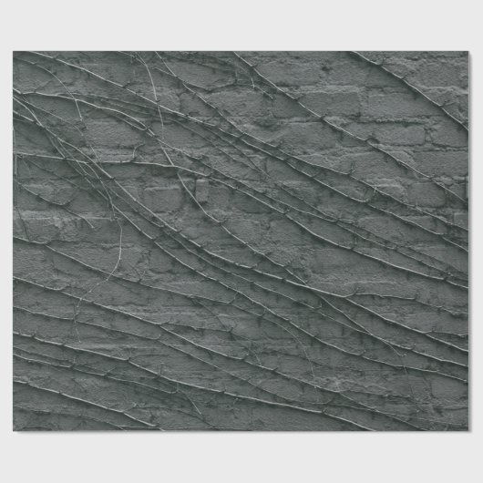 Graue Mauerziegel Geschenkpapier (Flach)