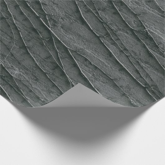 Graue Mauerziegel Geschenkpapier (Ecke)