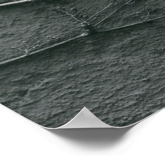 Graue Mauerziegel Poster (Ecke)