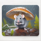 Graue Maus unter einem Toadstool Mousepad (Vorne)