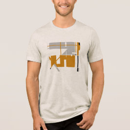 Graue, MCM inspiriert Geometrie-Abstrakt Tri-Blend Shirt