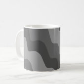 Graue Meereswellen Kaffeetasse (Vorderseite Links)