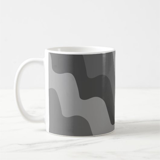 Graue Meereswellen Kaffeetasse (Links)