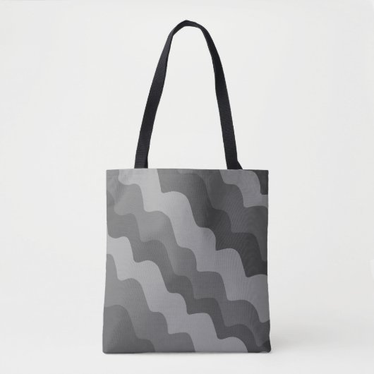 Graue Meereswellen Tasche (Vorderseite)