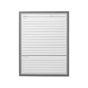 Graue Meeting Notes Notizblock