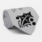 Graue MERRY CHRISTMAS-KRAWATTE Krawatte (Gerollt)