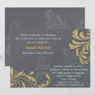 Graue Metallmaske - Gelbe Einladung