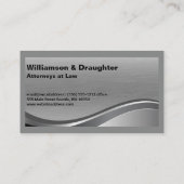 graue Metallunterlage | Einfache Textur mit Pinsel Visitenkarte (Rückseite)