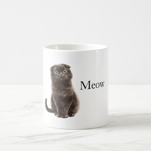 Graue Miezekatze Kaffeetasse (Mittel)