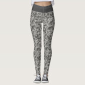 Graue militärische Tarnung weiße und graue Streife Leggings (Vorderseite)