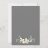 Graue Minimal Floral Gold Islamische Hochzeit Einladung (Rückseite)