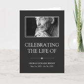 Graue minimale Feier des Leben-Begräbnis-Programms Programm (Vorderseite)