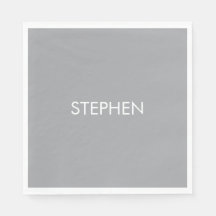 Graue minimalistische benutzerdefinierte Name