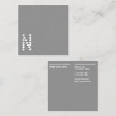 Graue Minimalistische berufliche quadratische Visitenkarte (Vorne/Hinten)