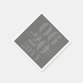 Graue Minimalistische, fette Art Wedding Serviette (Ecke)