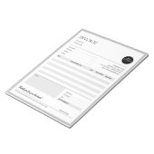 Graue Minimalistische Geschäftsrechnung - Verkaufs Notizblock (angewinkelt)