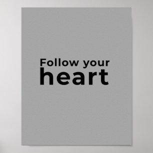 Graue minimalistische Inspirationszitate  Poster