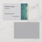 Graue Minimalistische Moderne Beruflich Visitenkarte (Vorne/Hinten)