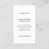 Graue Minimalistische Monogram-Anwaltskarte Visitenkarte (Rückseite)