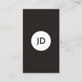 Graue Minimalistische Monogram-Anwaltskarte Visitenkarte (Vorderseite)