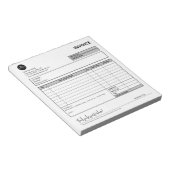 Graue Minimalistische Rechnungsvorlage für kleine  Notizblock (angewinkelt)