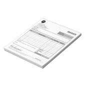 Graue Minimalistische Rechnungsvorlage für kleine  Notizblock (Rotiert)